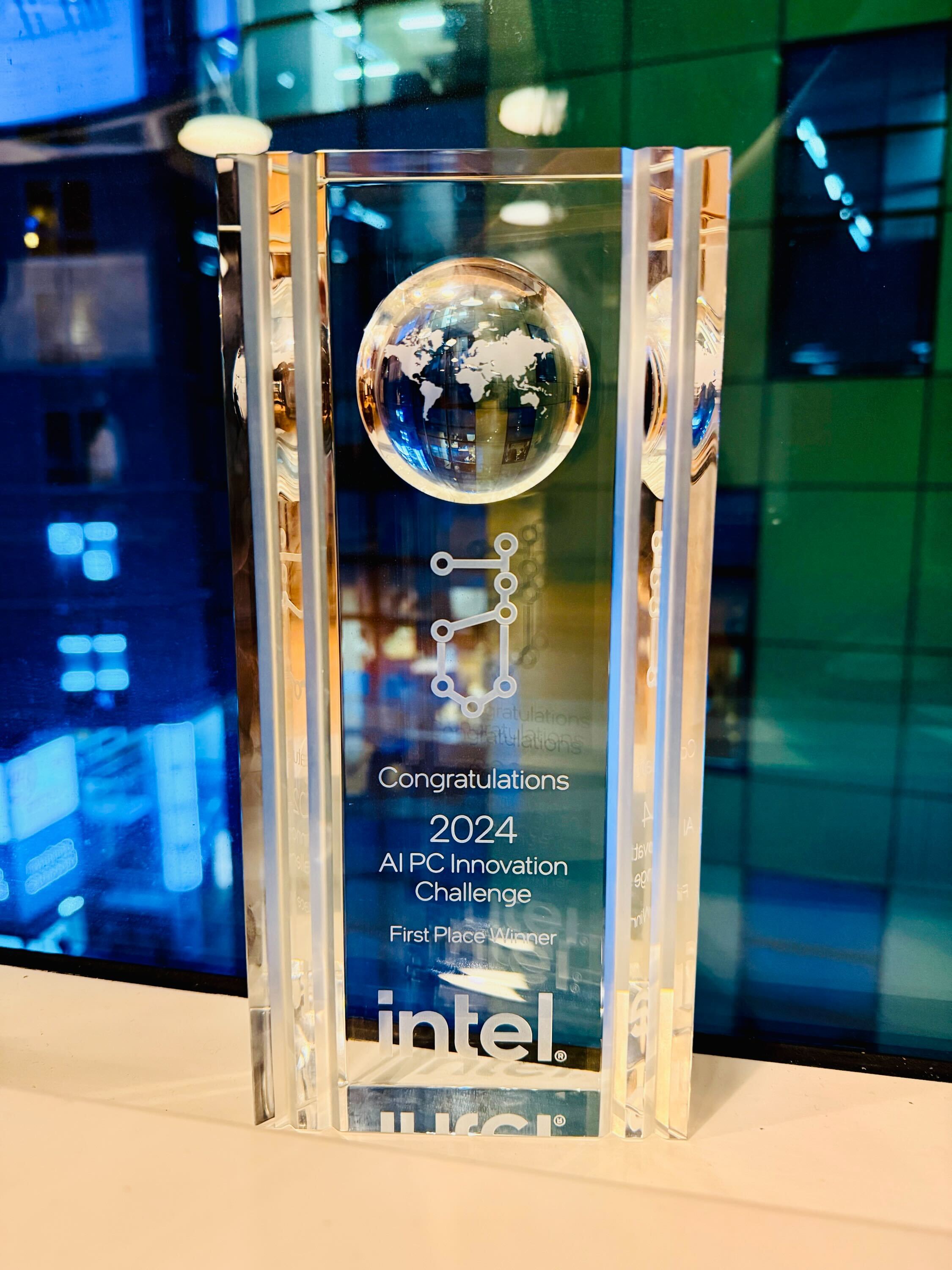 intel ai innovation trophy